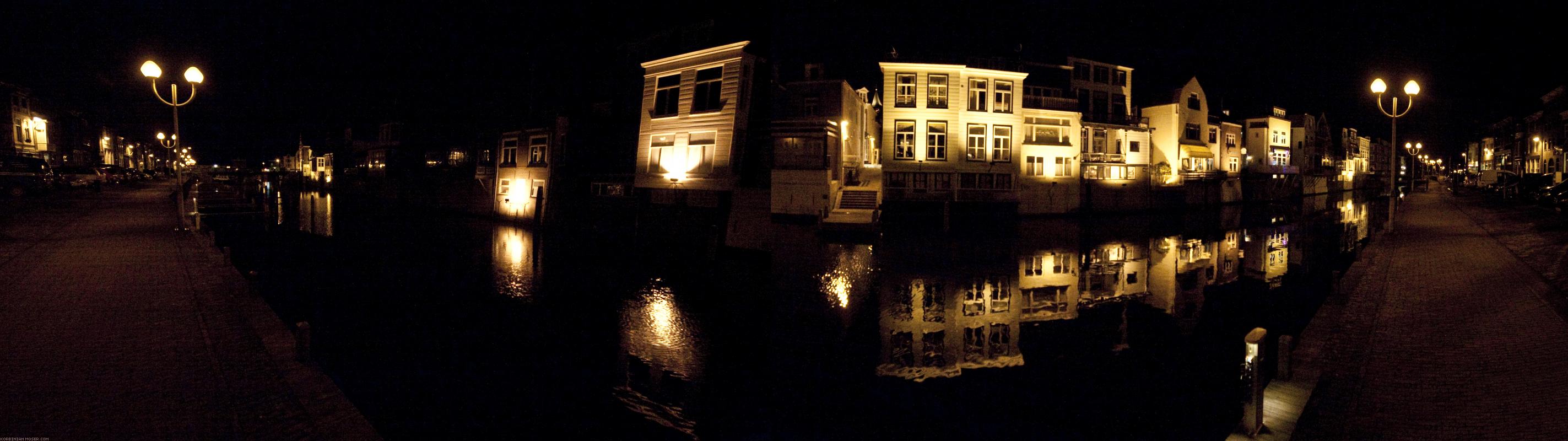 ﻿Tief in der Nacht erreichen wir Gorinchem, das Venedig der Niederlande.