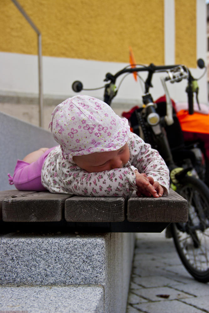 ﻿Baby an Bord. Ungarn-Radtour 2011.