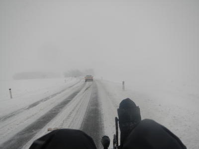 ﻿Alpen Winter Tour. Drei Pässe und Schneegestöber, März 2013