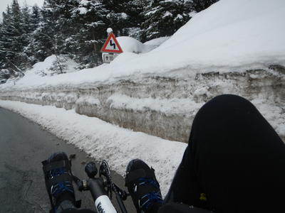 ﻿Alpen Winter Tour. Drei Pässe und Schneegestöber, März 2013