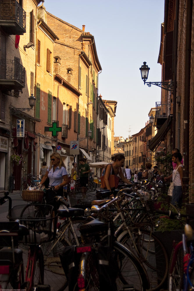 ﻿Ferrara. Claims to be a bicycle friendly town.