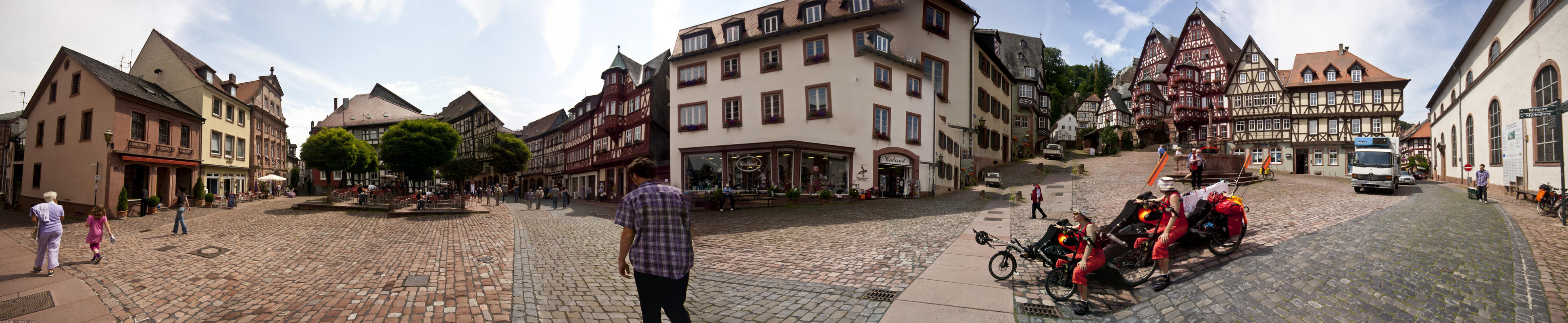 ﻿Miltenberg. Here as a slightly damaged panorama photo ;-)