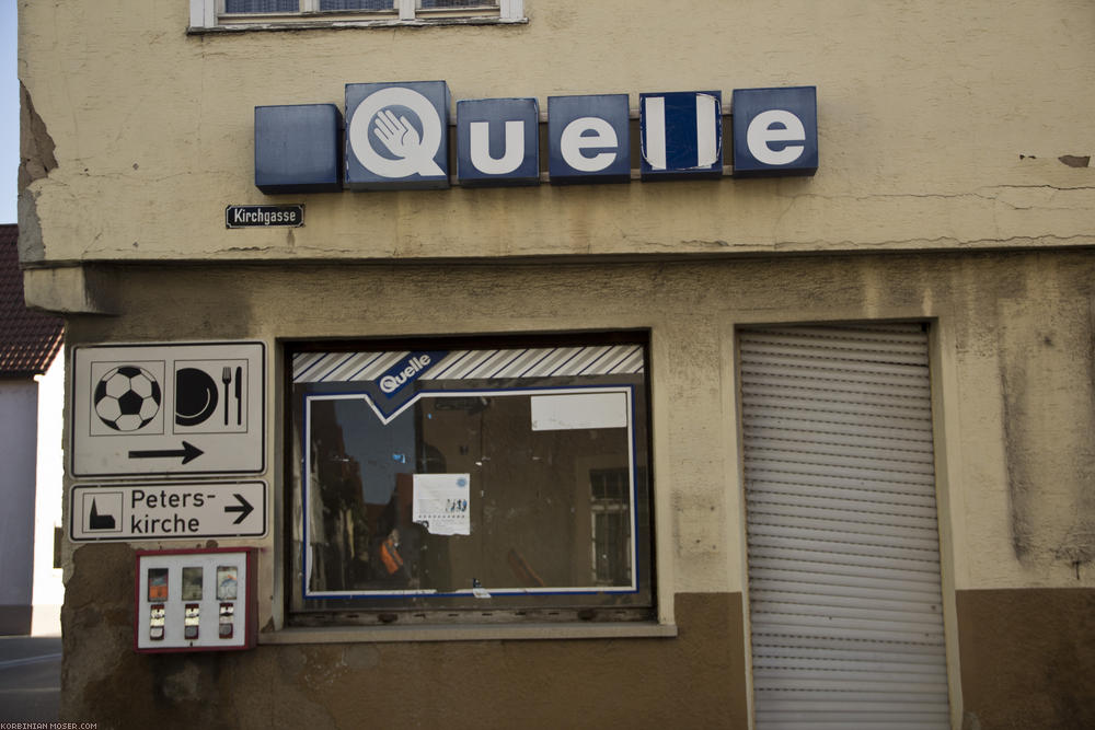 ﻿Relic. In Pleidelsheim they still have a Quelle-Shop.