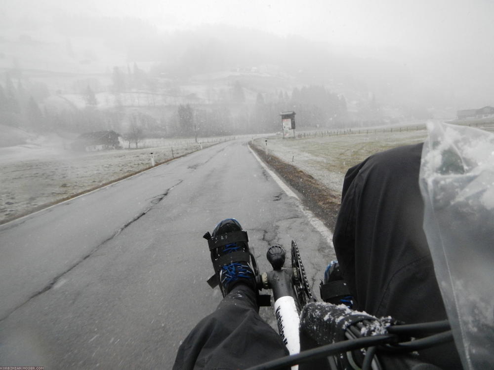 ﻿Freezing I ride on. Pauses aren't a good idea at all in this cold. Especially after a pass descent.