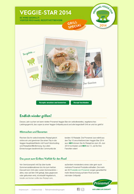Provamel-Veggie-Star.de. Provamel recipe contest 2014, topic: barbecue.