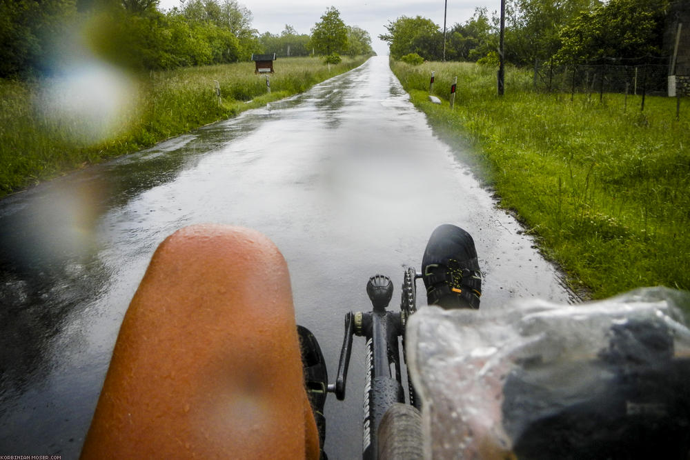 Rain cycling along Isar and Danube, May 2014.