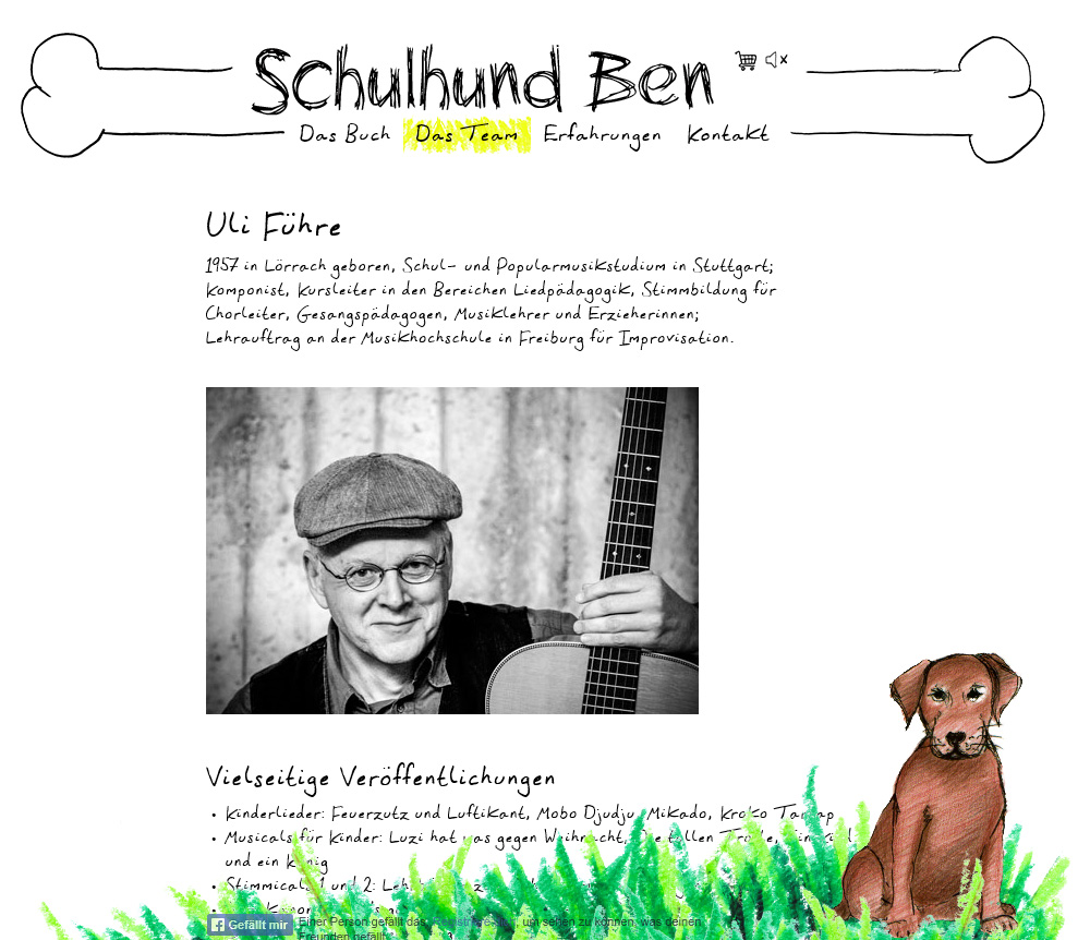Schulhund-Ben.de. WordPress téma egy gyerekkönyv.