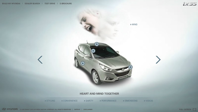 ﻿Hyundai ix35. Flash MicroSite in zwei Phasen.