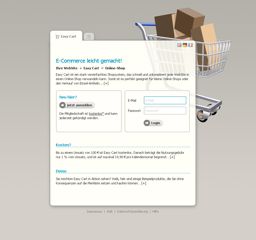 ﻿Easy Cart. Das Super-Einfach-Shopsystem