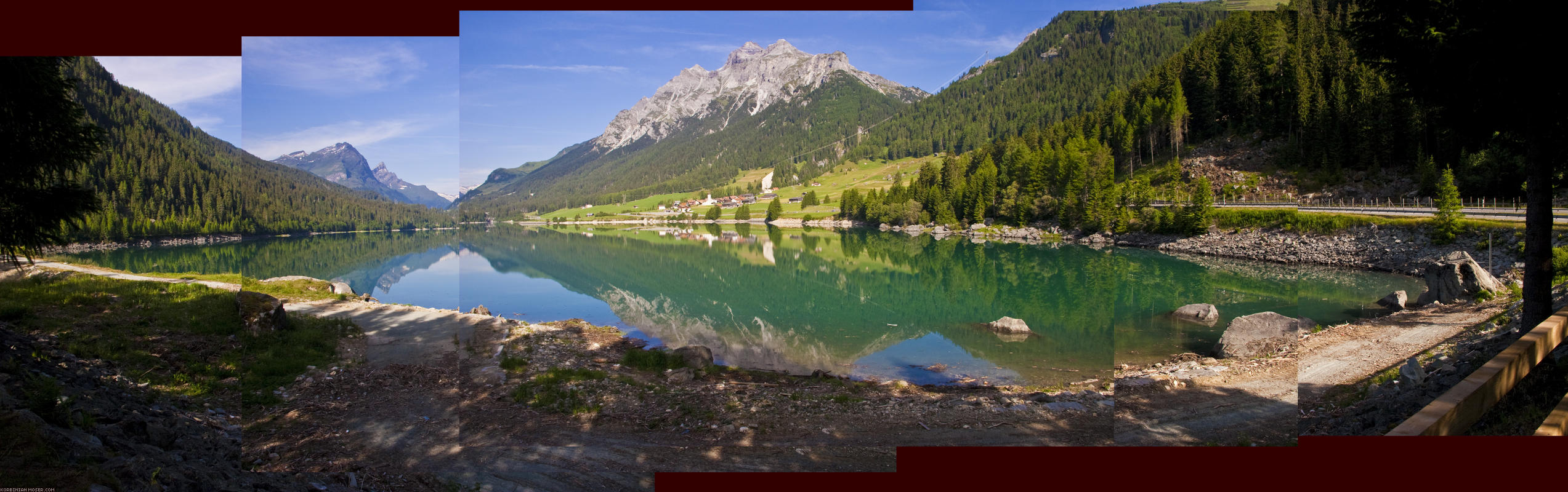 ﻿Bergsee. Schön wie auf einer Postkarte.