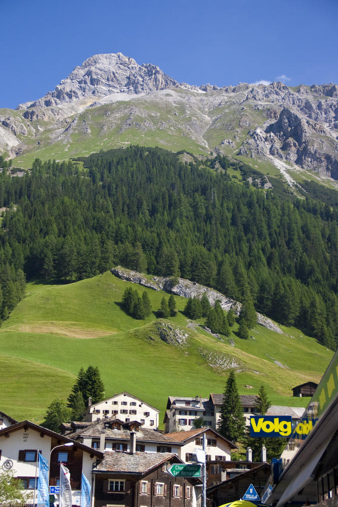 ﻿Splügen. Der Beginn des Endspurts.