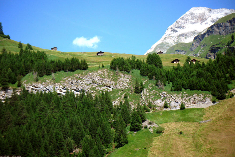 ﻿Splügen. Der Beginn des Endspurts.