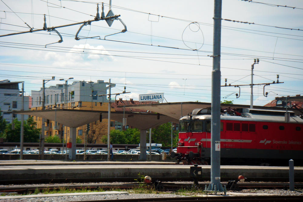 ﻿Zugfahr-Tag. Zunächst nach Ljubljana.