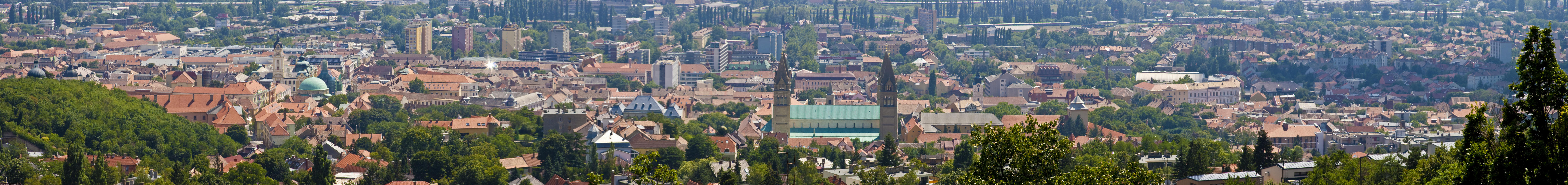 ﻿Pécs. Blick über die Kulturhauptstadt Ungarns.