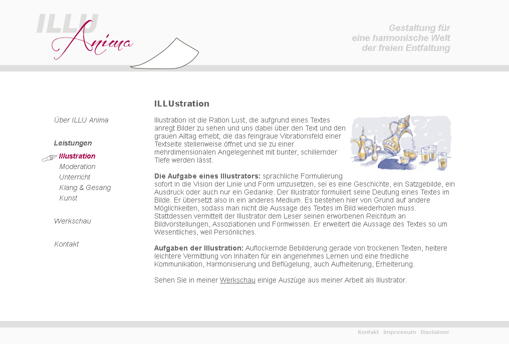 ﻿IlluAnima.de. WebSite für den Illustrator Volkmar Döring. In Zusammenarbeit mit neko.