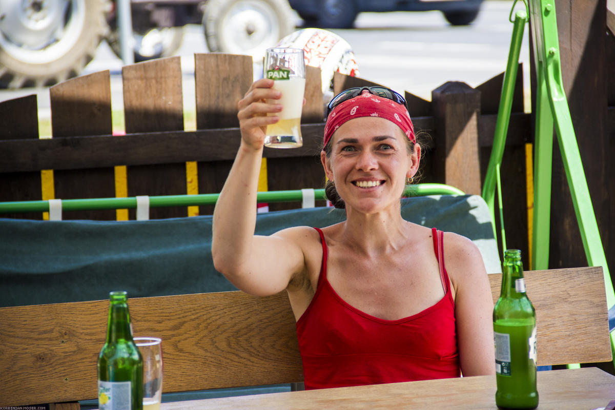 ﻿Erfrischend. Hier in Kroatien gibt es ein ganz besonders leckeres, zitroniges Radler.