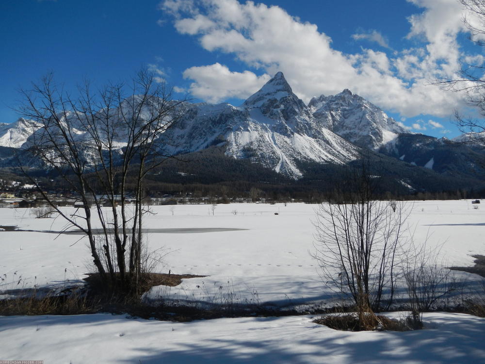 ﻿Die Zugspitze. Bei Ehrwald.