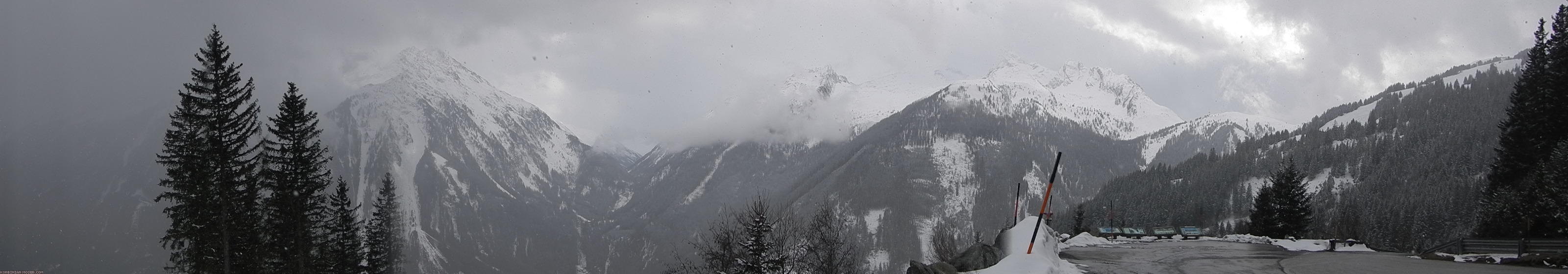 ﻿Es folgt die kurvenreiche, bitterkalte Abfahrt.