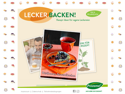 ﻿Provamel-Sweet-Mania.de. Provamel Rezeptsammlung für veganes Gebäck.