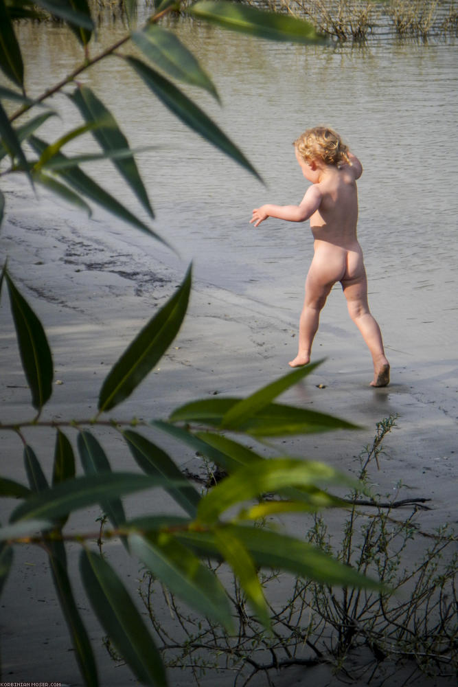 ﻿Morgens früh starten wir mit einem erfrischenden Bad in der Donau.