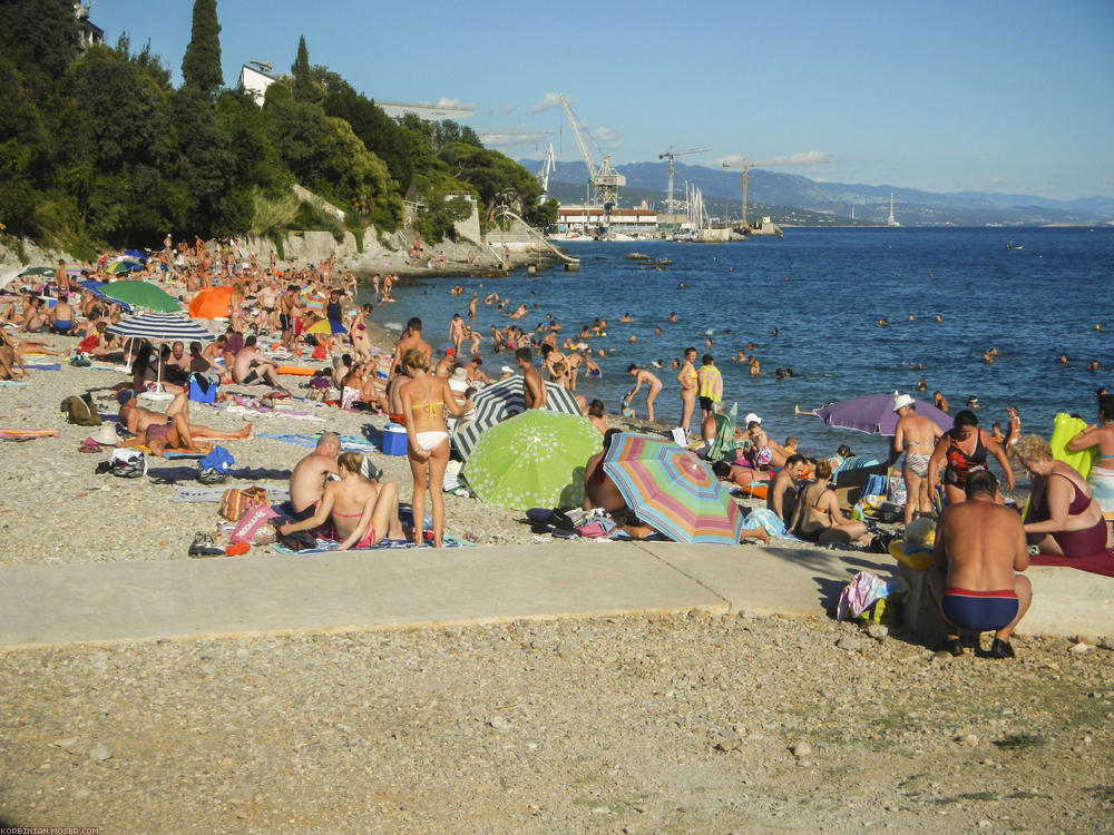 ﻿Rijeka. Erstbester Strand.