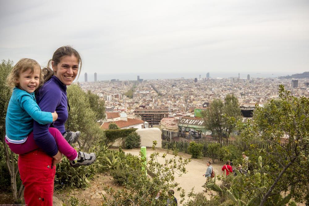 ﻿Park Güell. Blick über Barcelona.