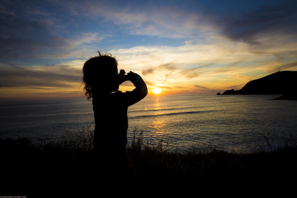 ﻿Finisterra. Sonnenuntergang am Ende der Welt.