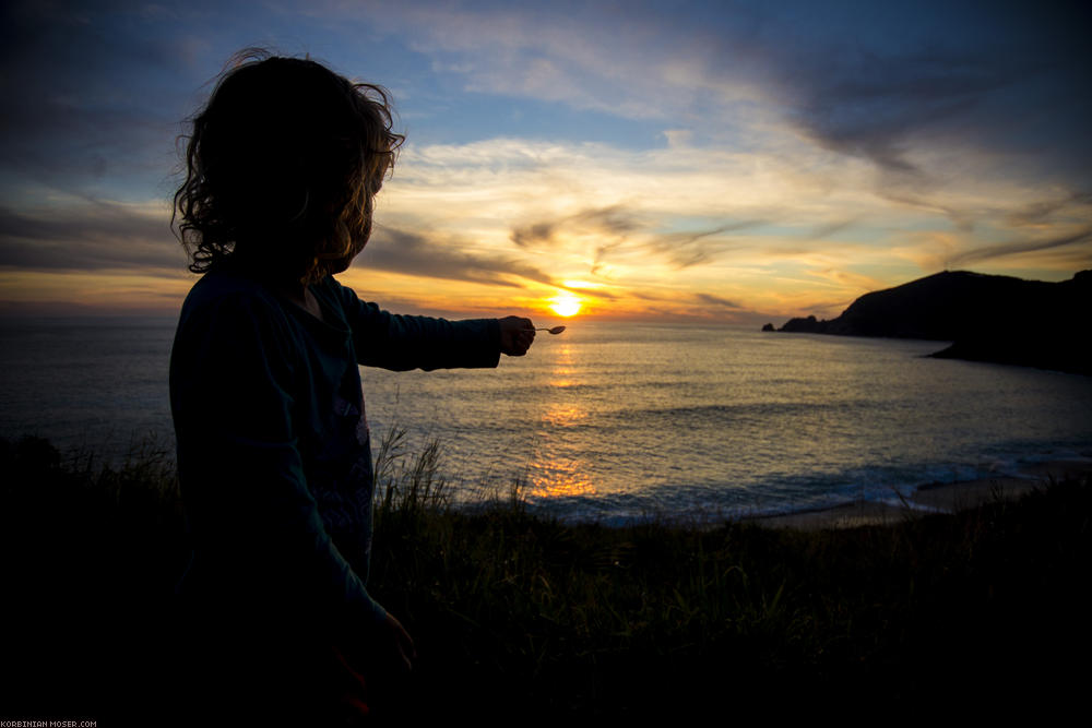 ﻿Finisterra. Sonnenuntergang am Ende der Welt.