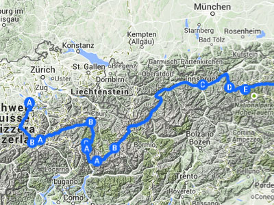 ﻿Sommer-Alpen-Tour. Die ultimative Liegerad-Bergorgie, Geplant für Sommer 2015