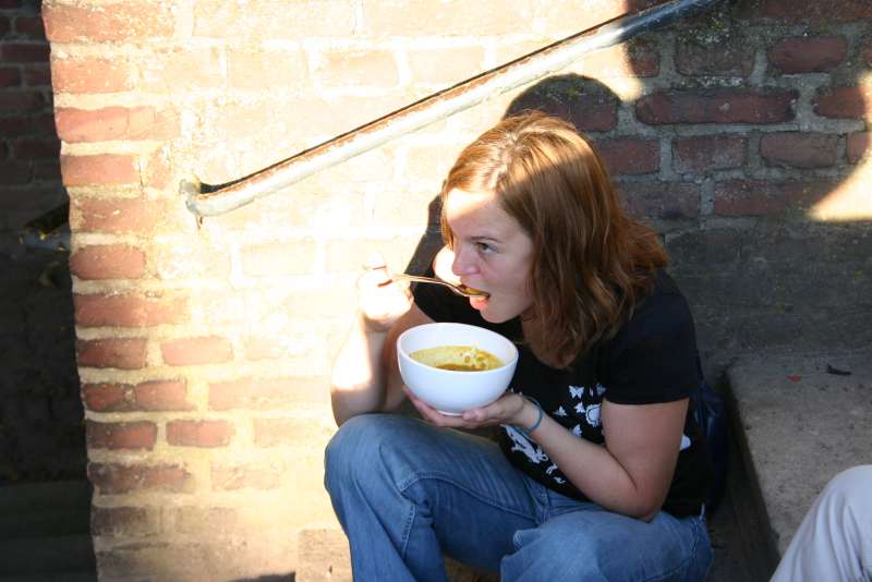 Suppentag. Mobile Soup Kitchen in Cologne.