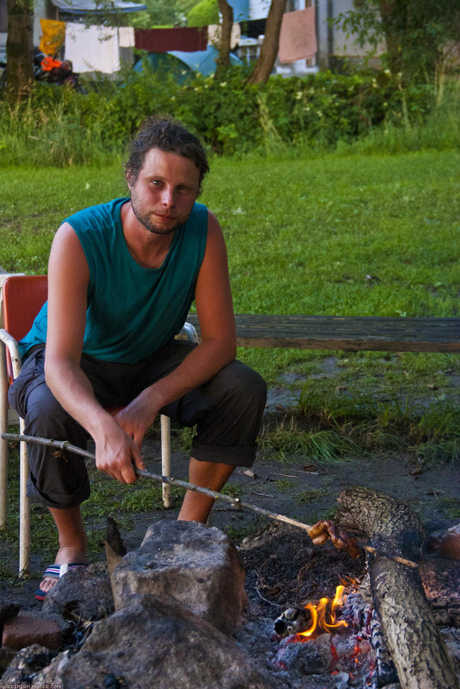 ﻿Boy scout romanticism. Tonight we have a barbecue.