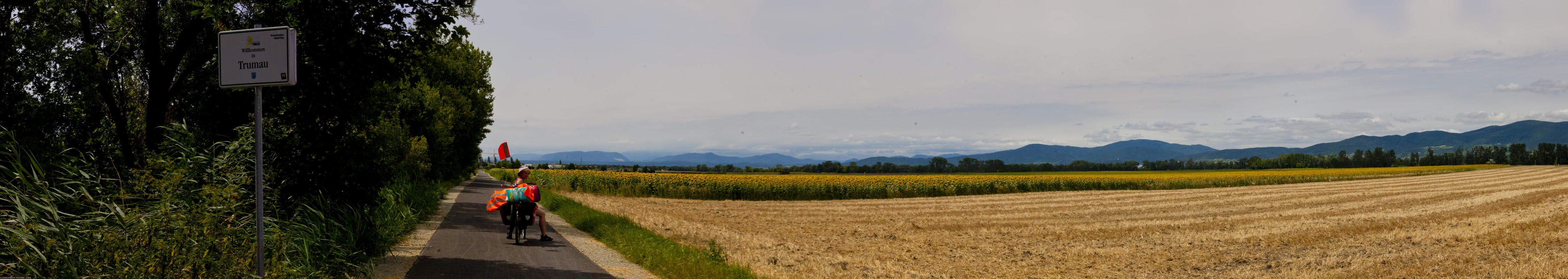 ﻿Beautiful landscape. The town signs are always on the fields here, far from the houses.