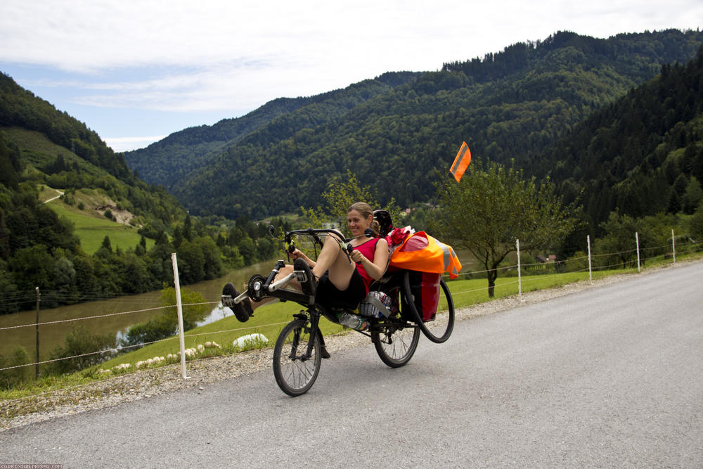 ﻿Up-down-up-down. The mountainous, but beautiful Drava-bikepath in Slovenia.