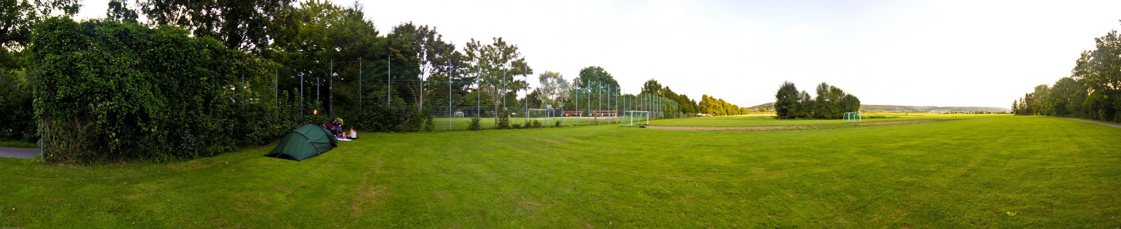 ﻿Tübingen. We camp besides the open air pool.