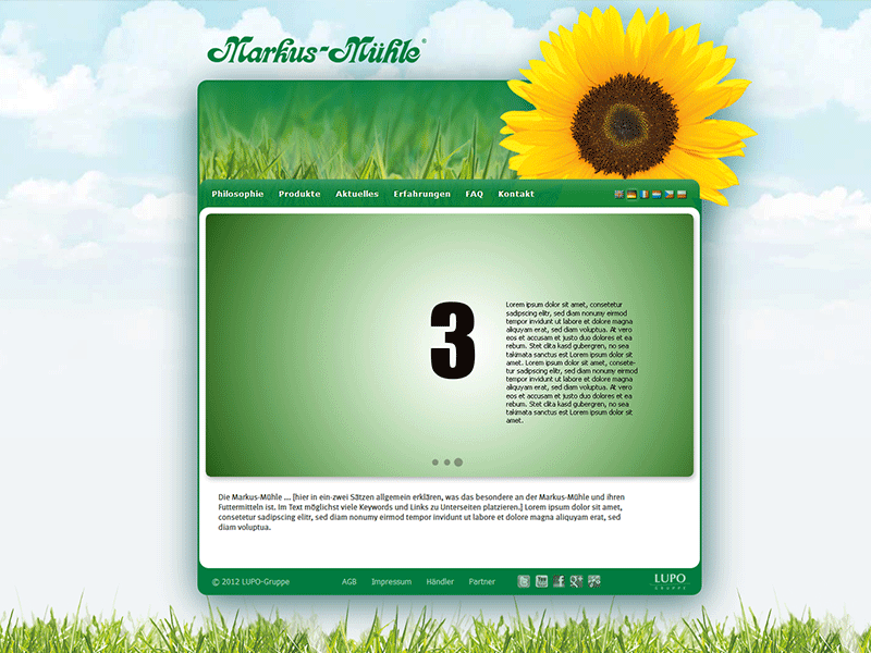 Markusmuehle.com. Part of a multilingual ModX multisite.