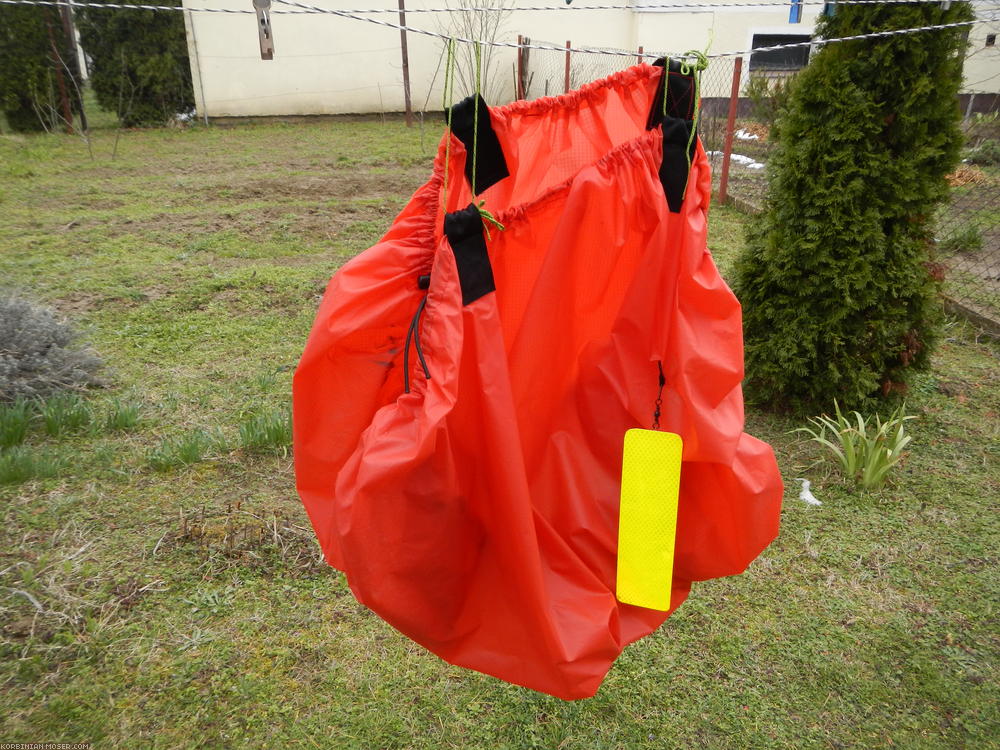 ﻿Heroes of my gear: Selfmade raincoats for Radical recumbent panniers. Honestly, those expensive liners they sell are crap. Mine haven't been waterproof for a second. And after the first tour even the seamtape got loose. Those silnylon coats I made are far more simple and worked great. The additional Dry-Sacks I used inside the bags have not been necessary.