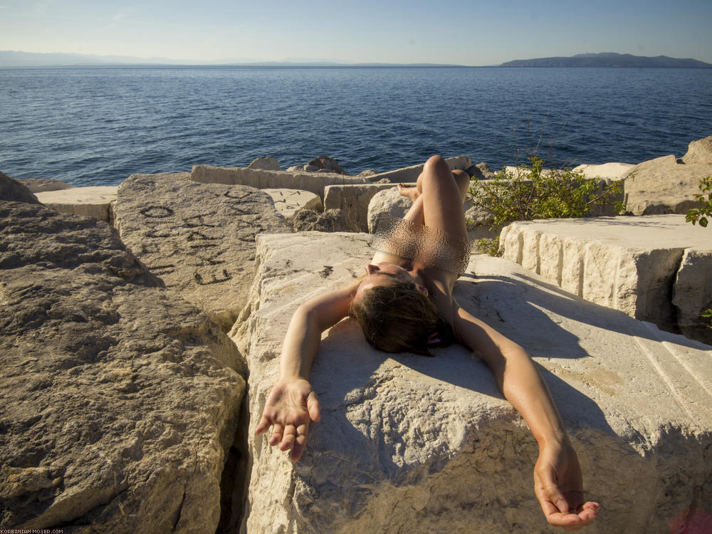 Lijepa Istra. Mountains and the Adriatic Sea in Croatia, July 2013