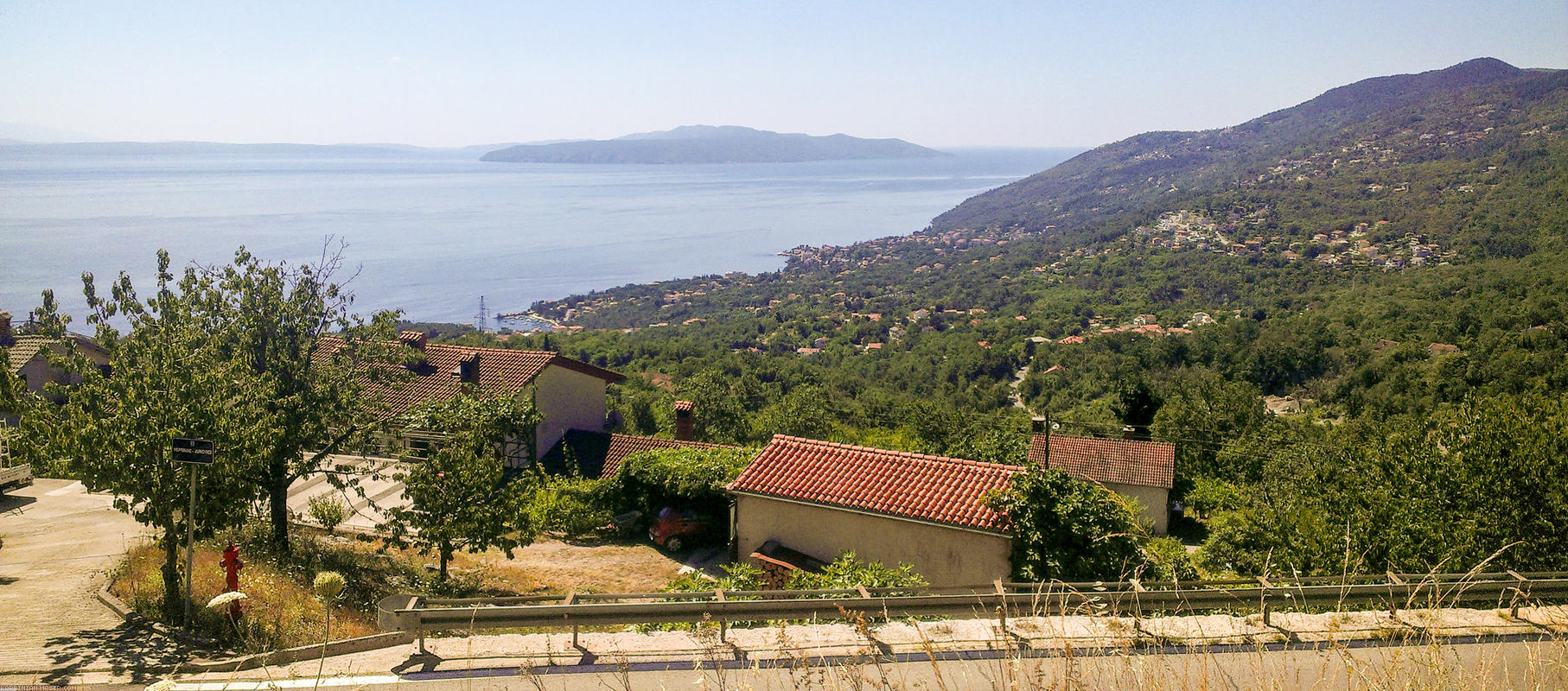 Lijepa Istra. Mountains and the Adriatic Sea in Croatia, July 2013