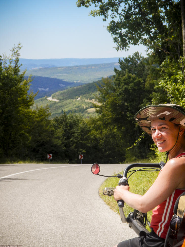 Lijepa Istra. Mountains and the Adriatic Sea in Croatia, July 2013