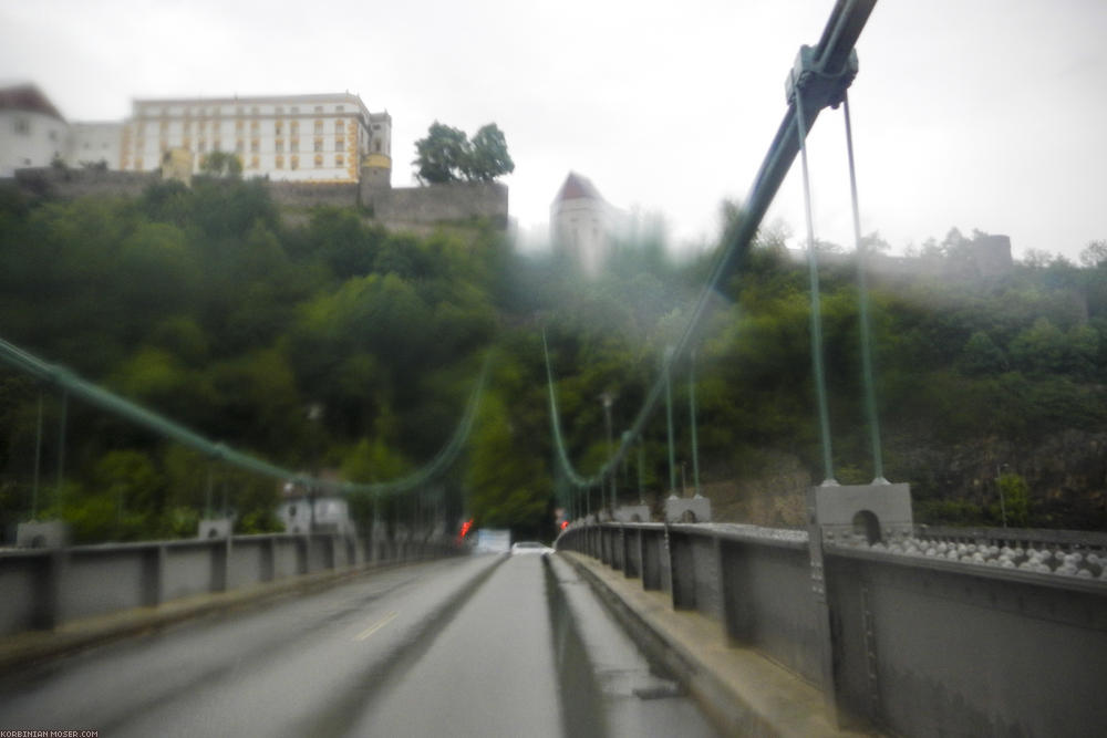 Rain cycling along Isar and Danube, May 2014.