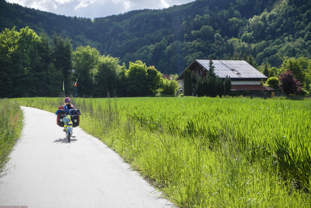 Rain cycling along Isar and Danube, May 2014.