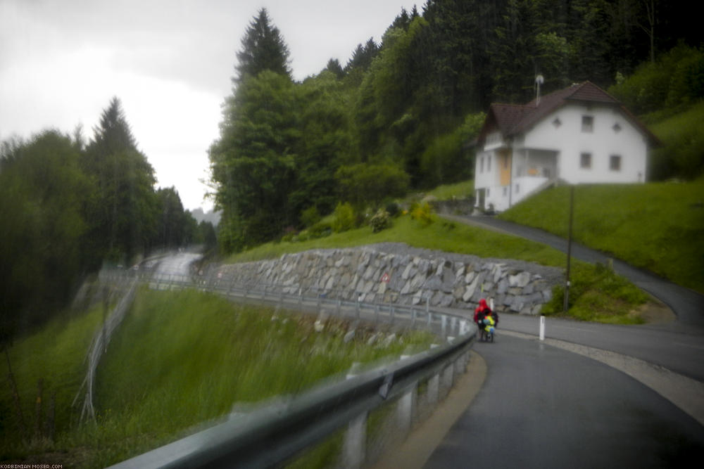 Rain cycling along Isar and Danube, May 2014.