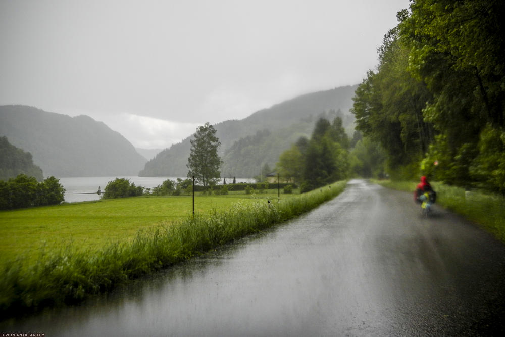 Rain cycling along Isar and Danube, May 2014.