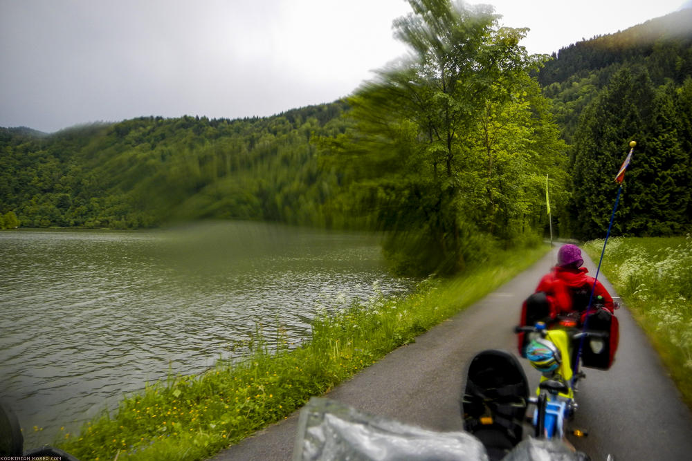 Rain cycling along Isar and Danube, May 2014.