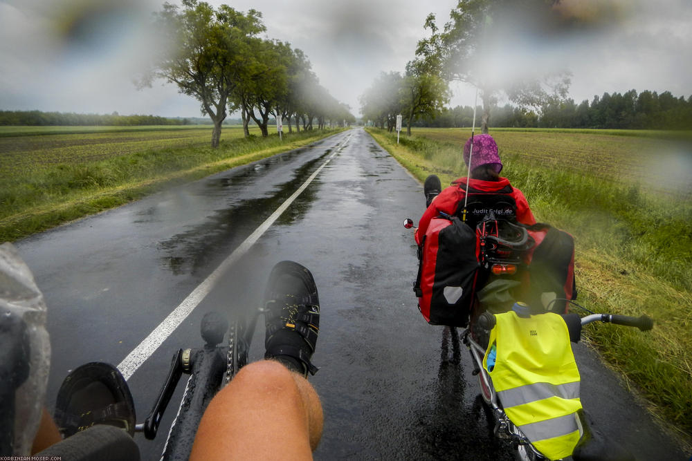 Rain cycling along Isar and Danube, May 2014.