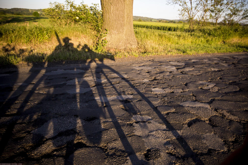 Rain cycling along Isar and Danube, May 2014.