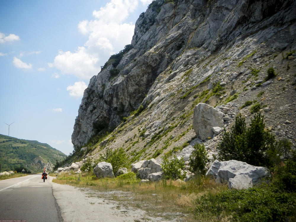 Iron gate. The Danube cuts through the rocks of the Southern Carpathians here. This landscape is one of the most impressive parts of the Danube.