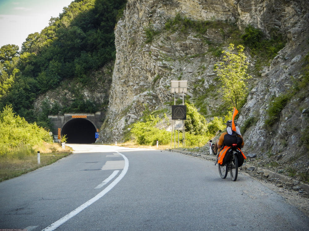 Iron gate. The Danube cuts through the rocks of the Southern Carpathians here. This landscape is one of the most impressive parts of the Danube.