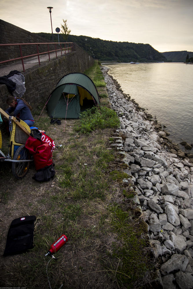 Narrow camping near Bad Salzig.