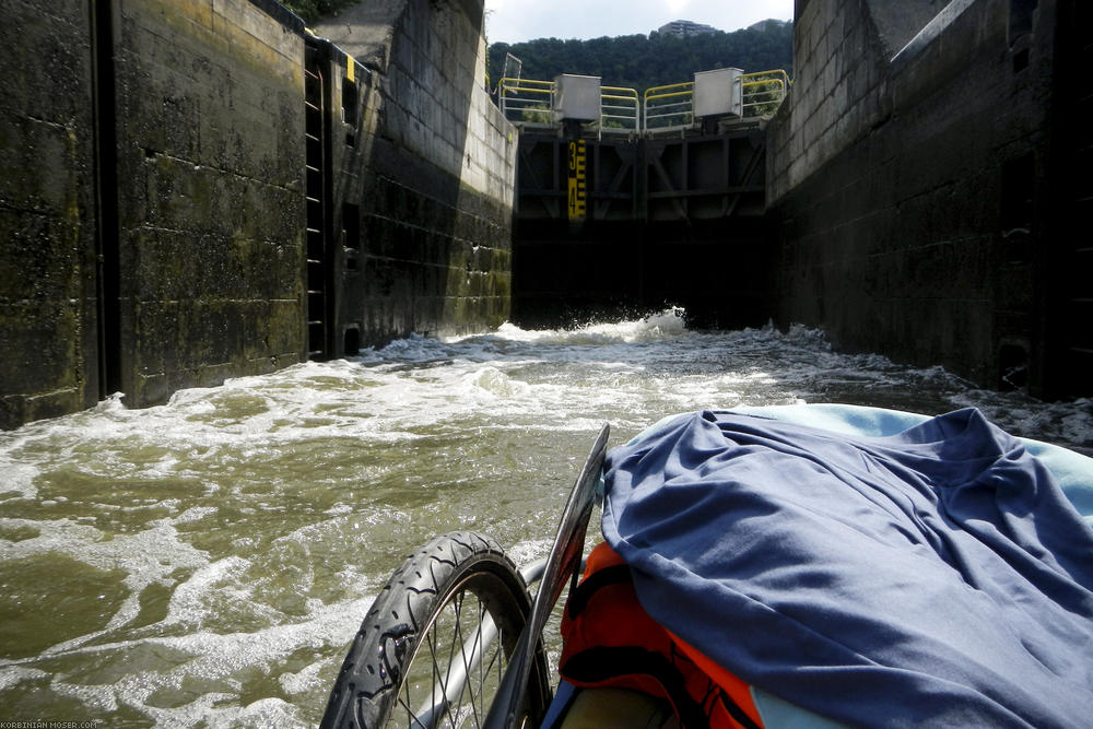 Whitewater. Upstream watergating is not for the faint of heart.